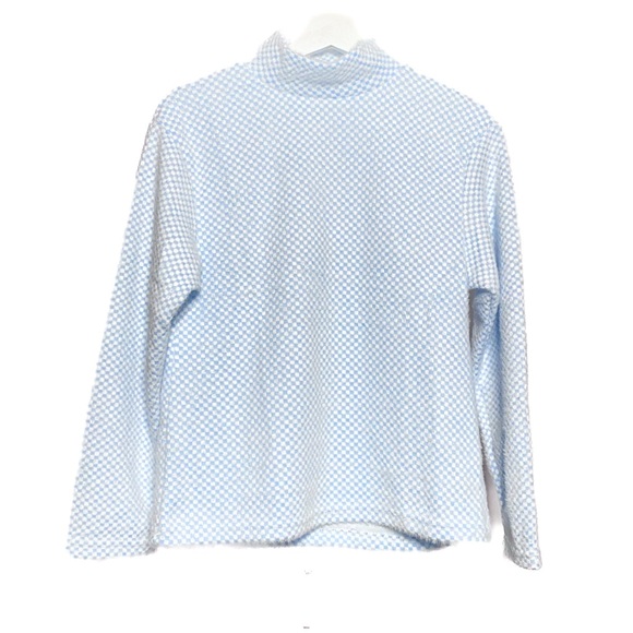 Zara Sweaters - Zara Checkered Faux Fur Jacquard Mock Neck Top • S